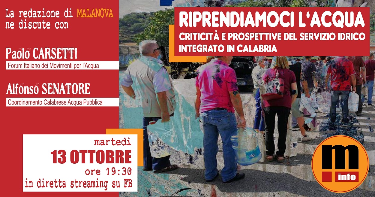 Banner diretta web gestione acqua Calabria 2020.10.13