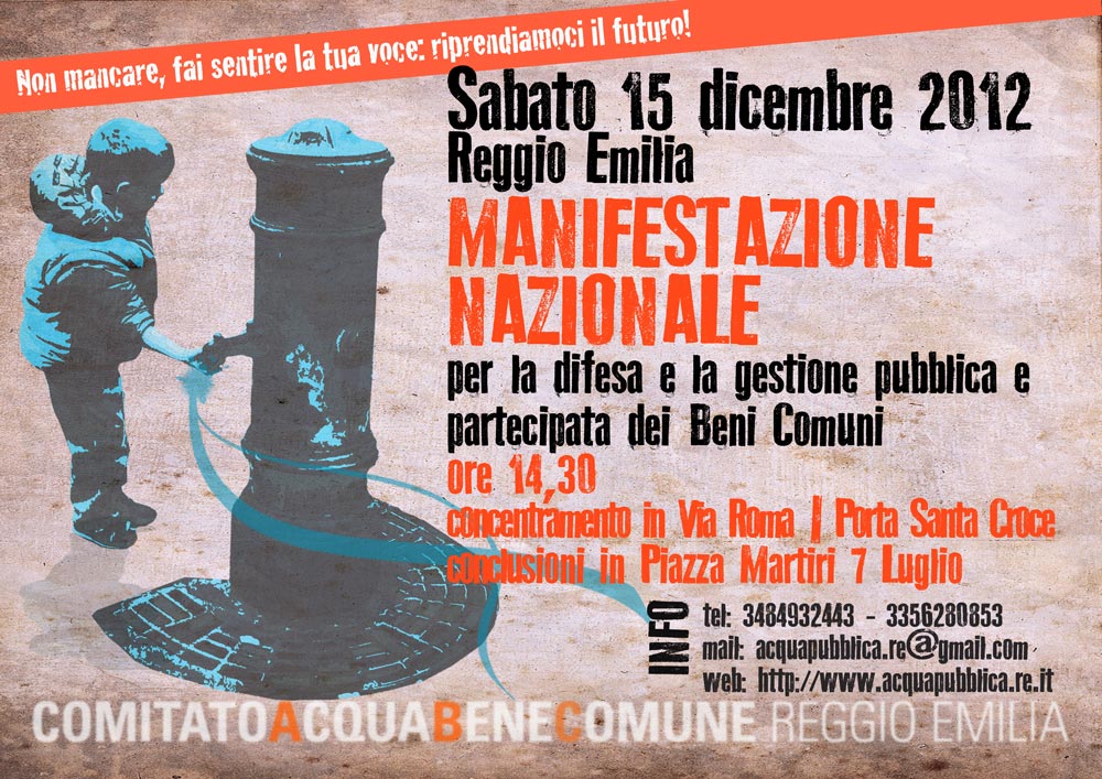 15/12 - Manifestazione nazionale a Reggio Emilia