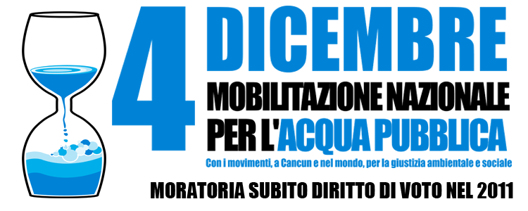 Mobilitazione nazionale Acqua pubblica