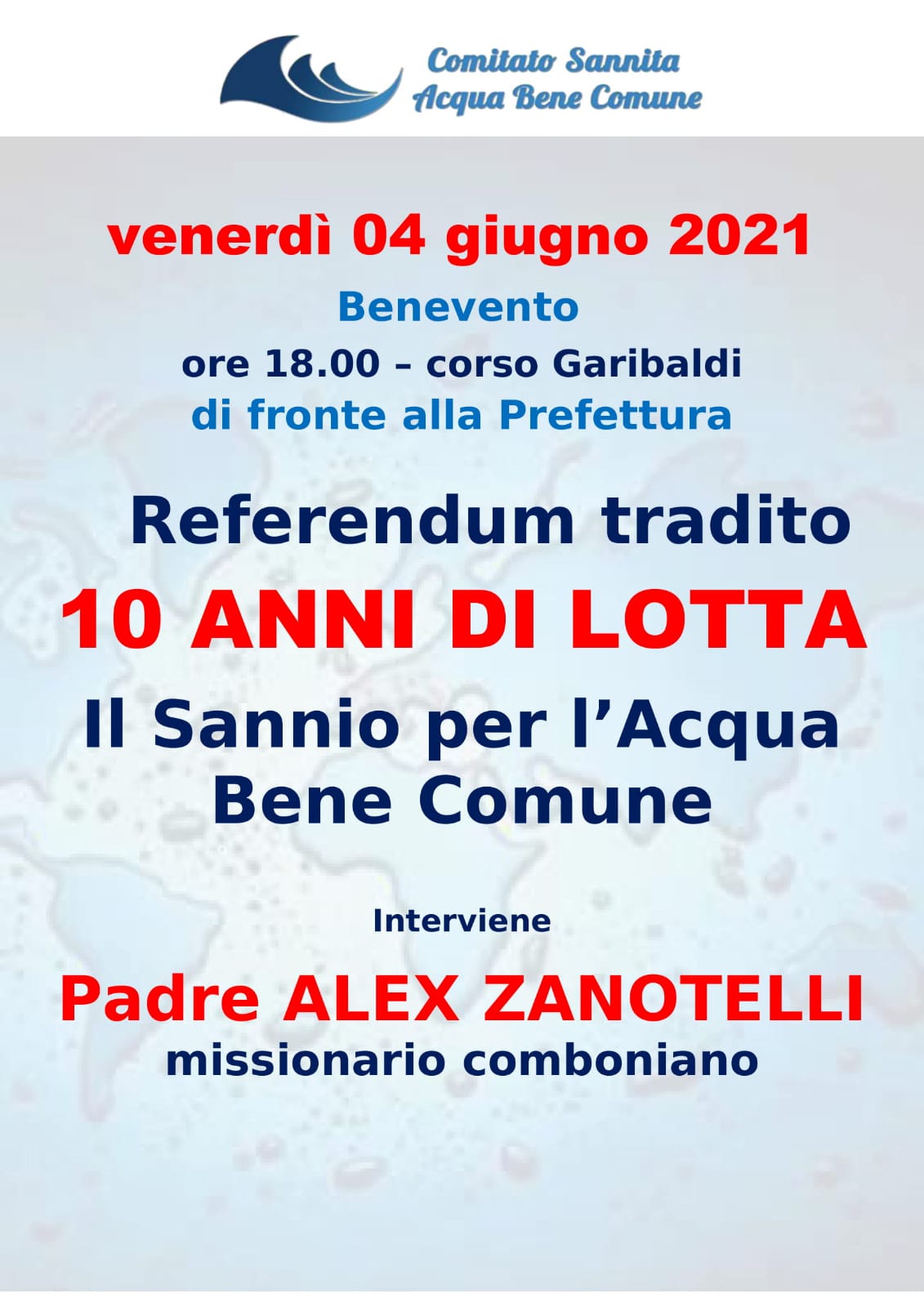 Locandina iniziativa decennale Benevento 4 6 11