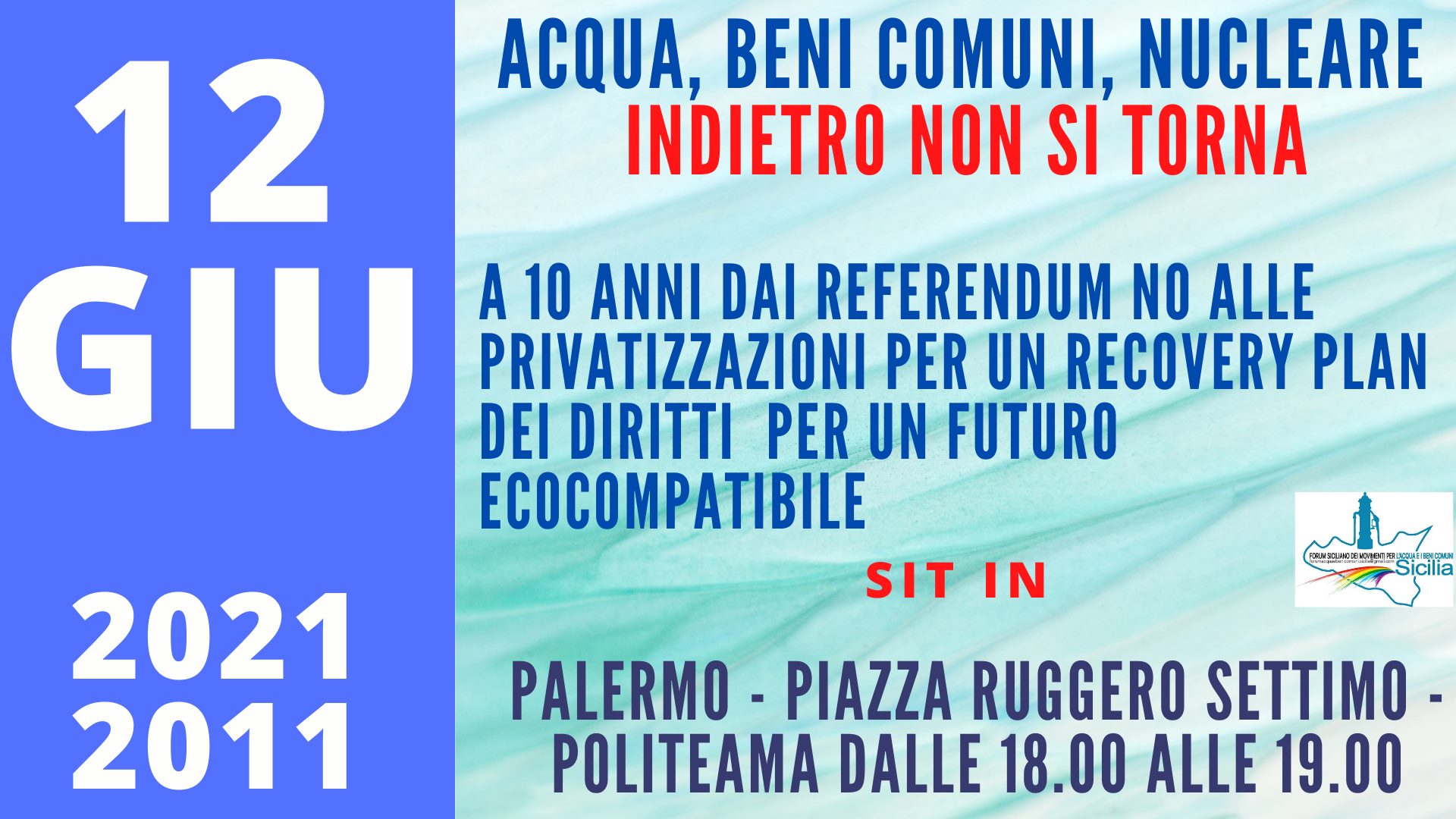Locandina iniziativa decennale referendum Palermo 12 6 21