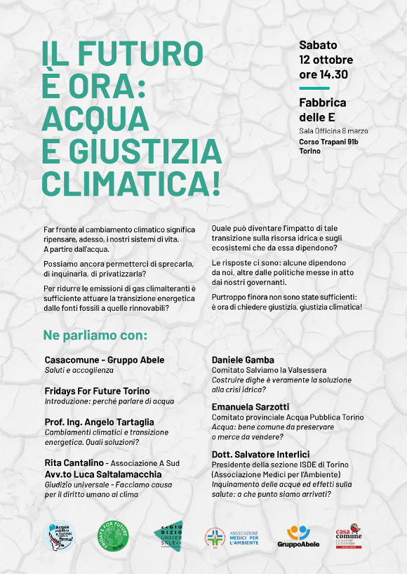 Locandina Acqua-Giustizia Climatica 12-10-19