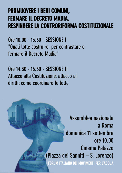 Locandina assemblea nazionale Madia 11-9-16