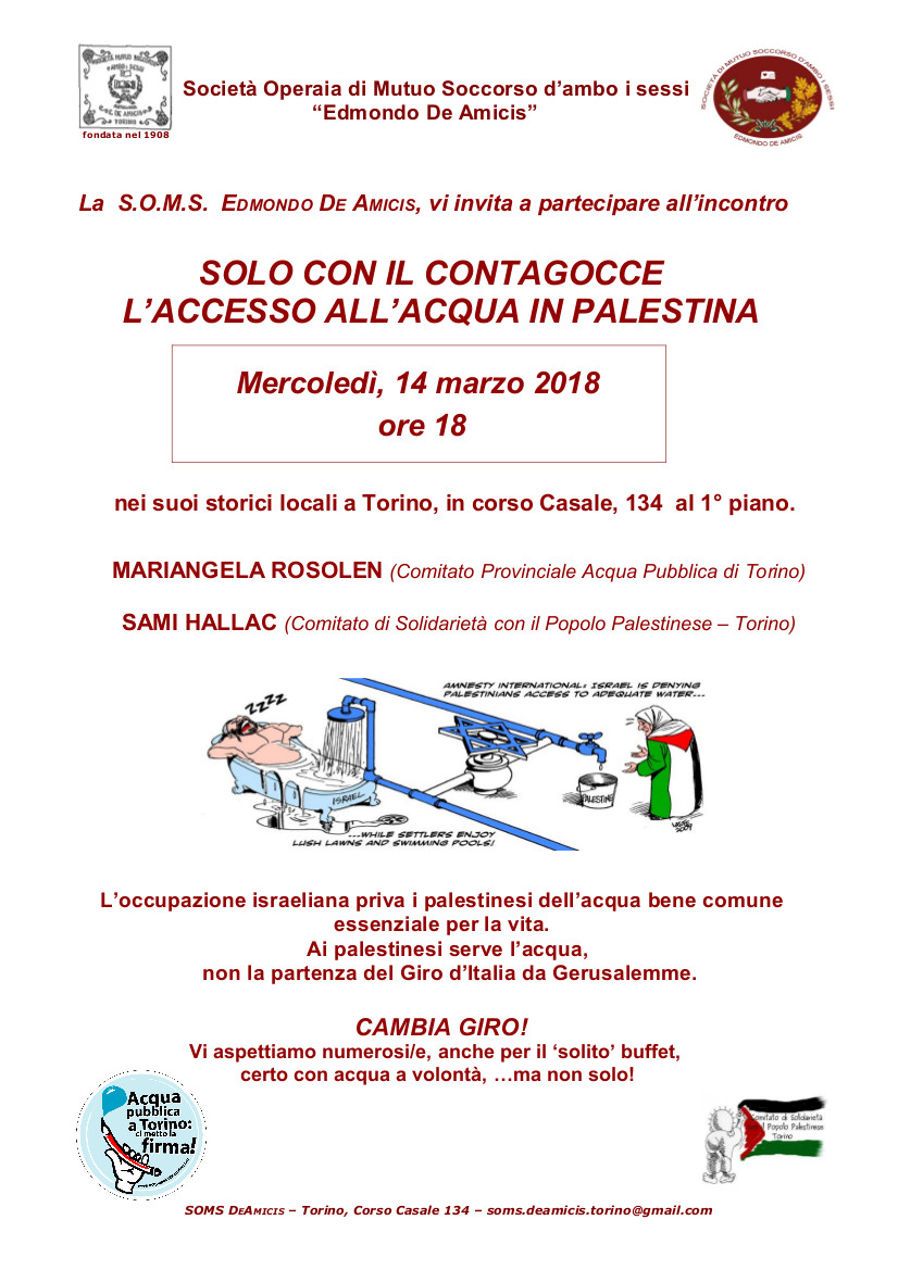 Locandina iniziativa Torino CambiaGiro 14-3-18